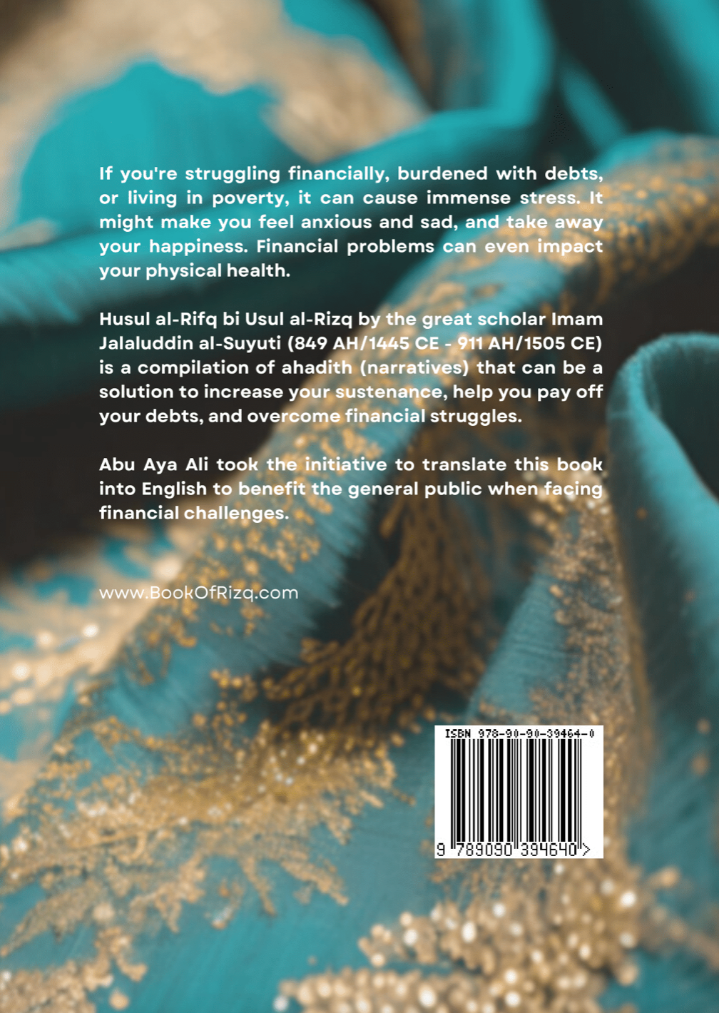 Book of Rizq Cover Back – An Islamic Guide to Divine Sustenance